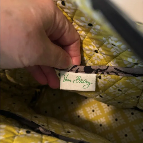 Vera Bradley Yellow & Black tote bag. - Picture 5 of 9